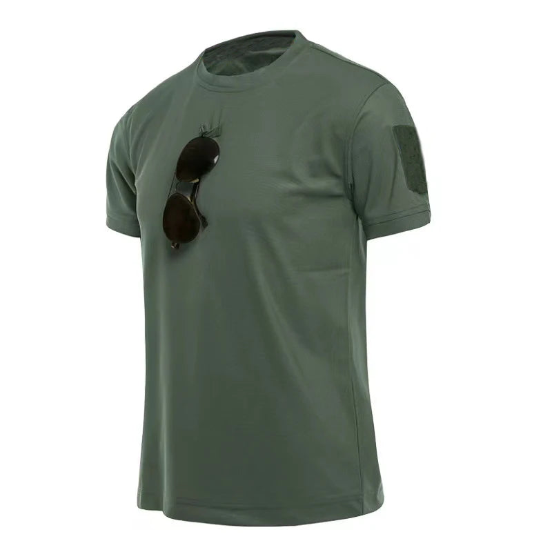 Men's Summer Quick Dry T-shirt Camping Hiking Trekking Fishing Breathable Pullover Climbing Tees Casual Cargo Trainning Shirts