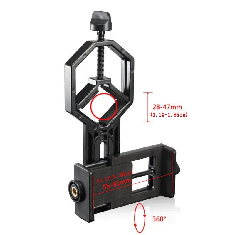Universal Phone Adapter Mount Telescope Mount for Telescope Microscope Spotting Scope Clip in Bracket Phone Stand Holder
