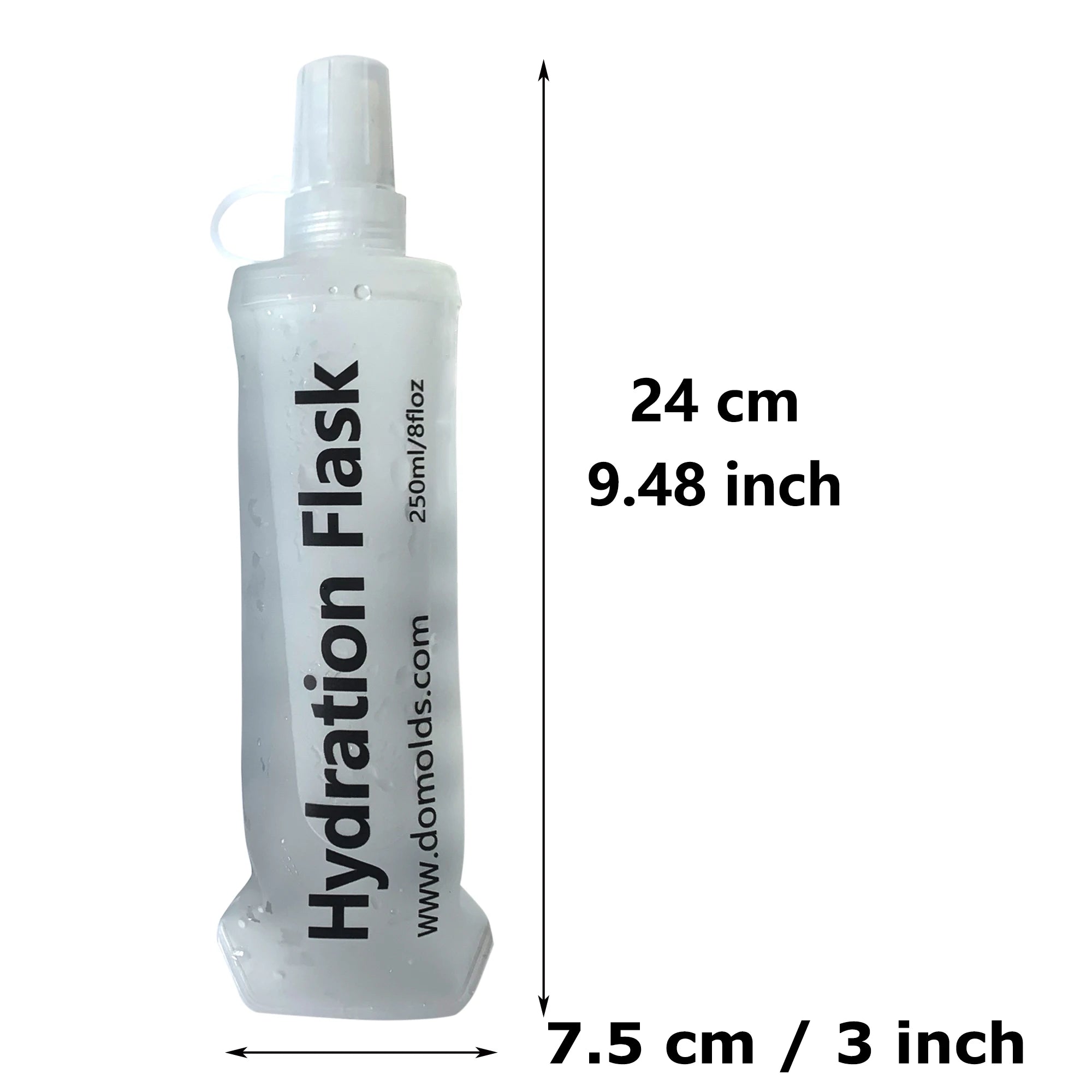 AXEN 500ML 250ML 150ML White Folding Water Bottle Collapsible Soft Flask TPU For Cycling Running Camping Travelling