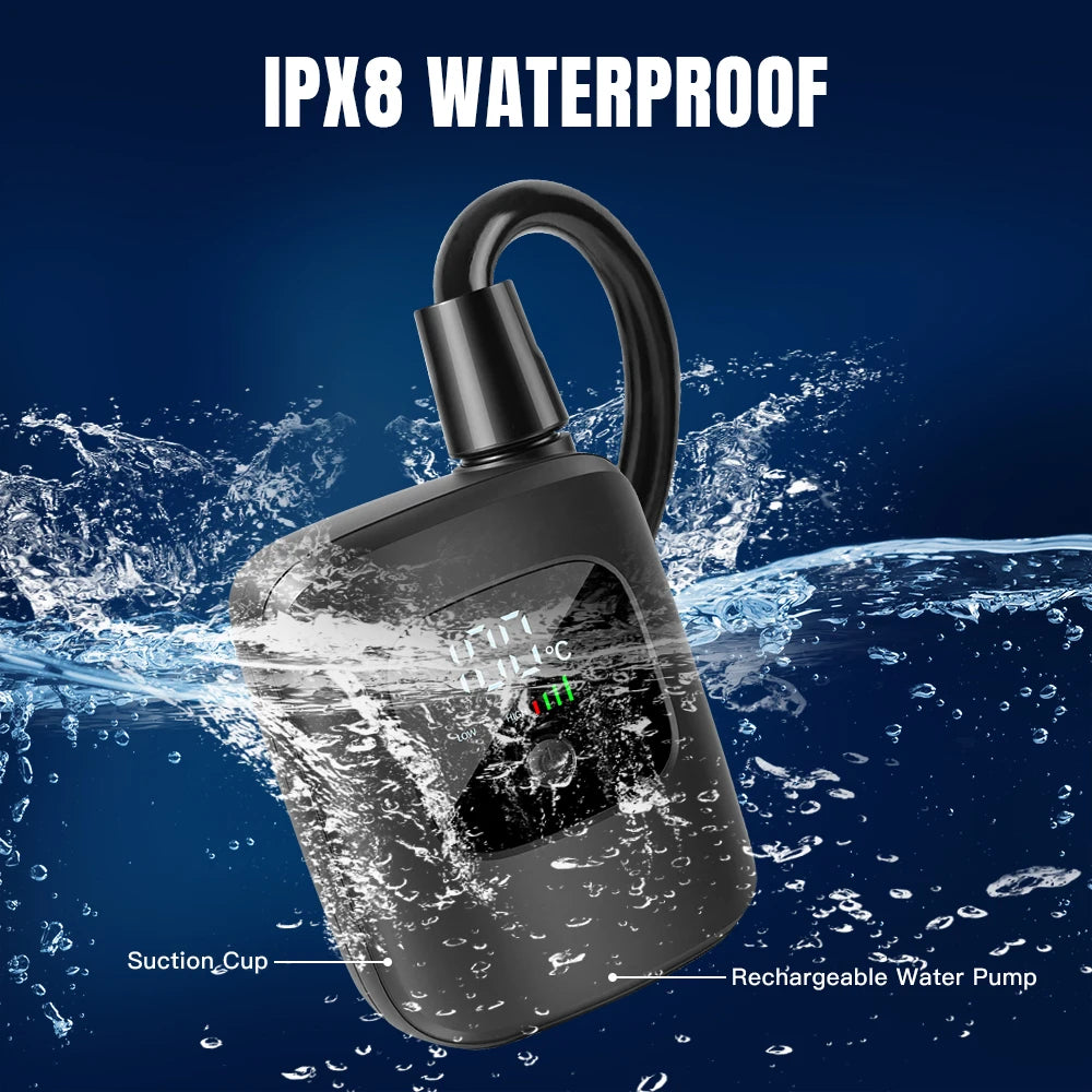 New Portable Camping Shower Pump Outdoor Shower Kit with Elements Filter, 3 Modes, Digital Display for Camping Pet Bath Car Wash