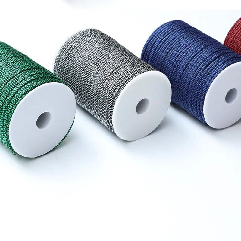 100M 550 military standard 7 core paracord 4mm outdoor parachute rope survival parachute tent lanyard camouflage parachute rope