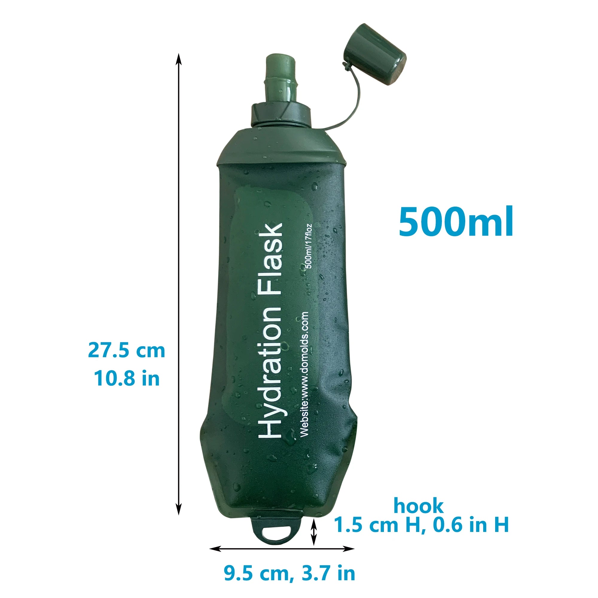 AXEN 500ML 250ML 150ML White Folding Water Bottle Collapsible Soft Flask TPU For Cycling Running Camping Travelling