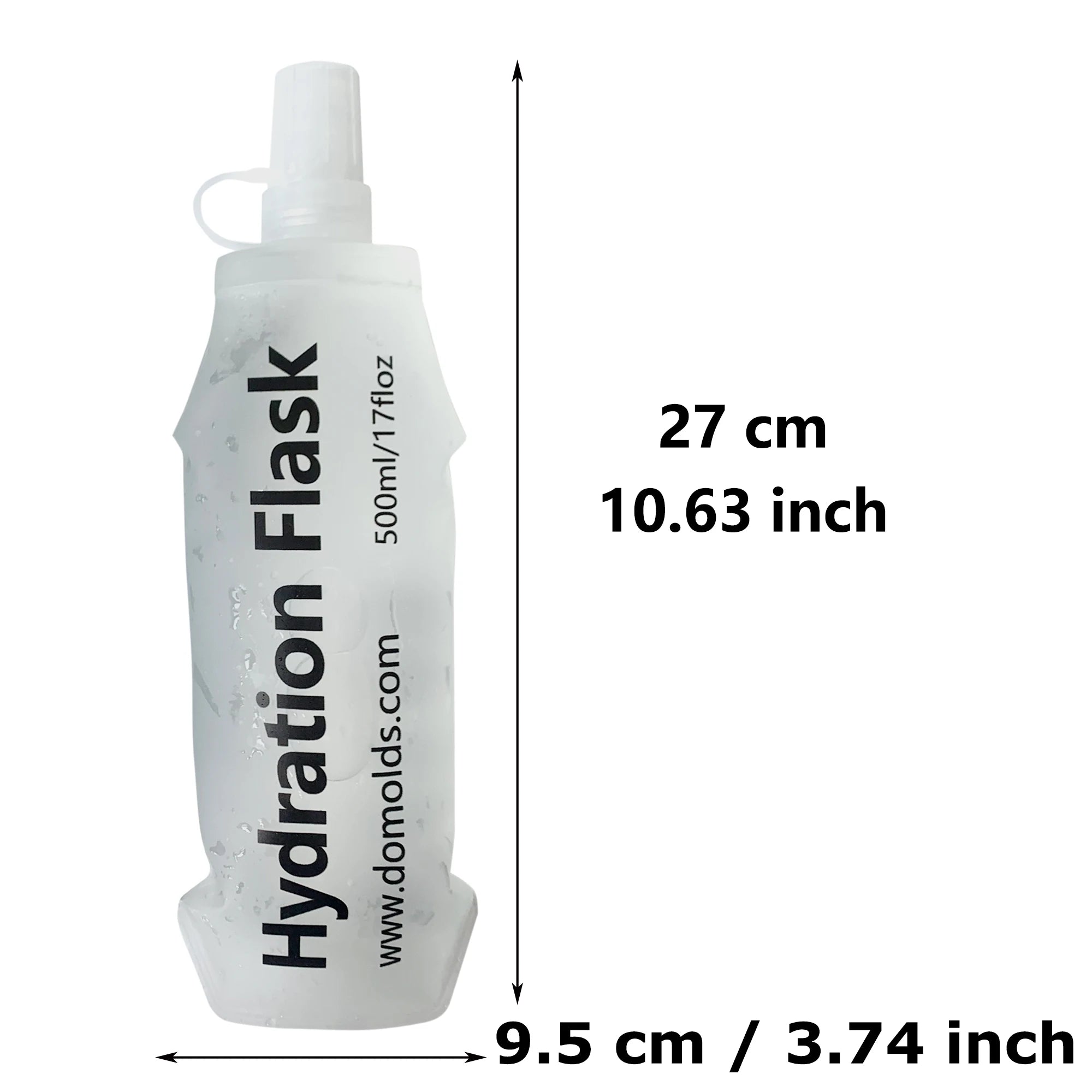 AXEN 500ML 250ML 150ML White Folding Water Bottle Collapsible Soft Flask TPU For Cycling Running Camping Travelling