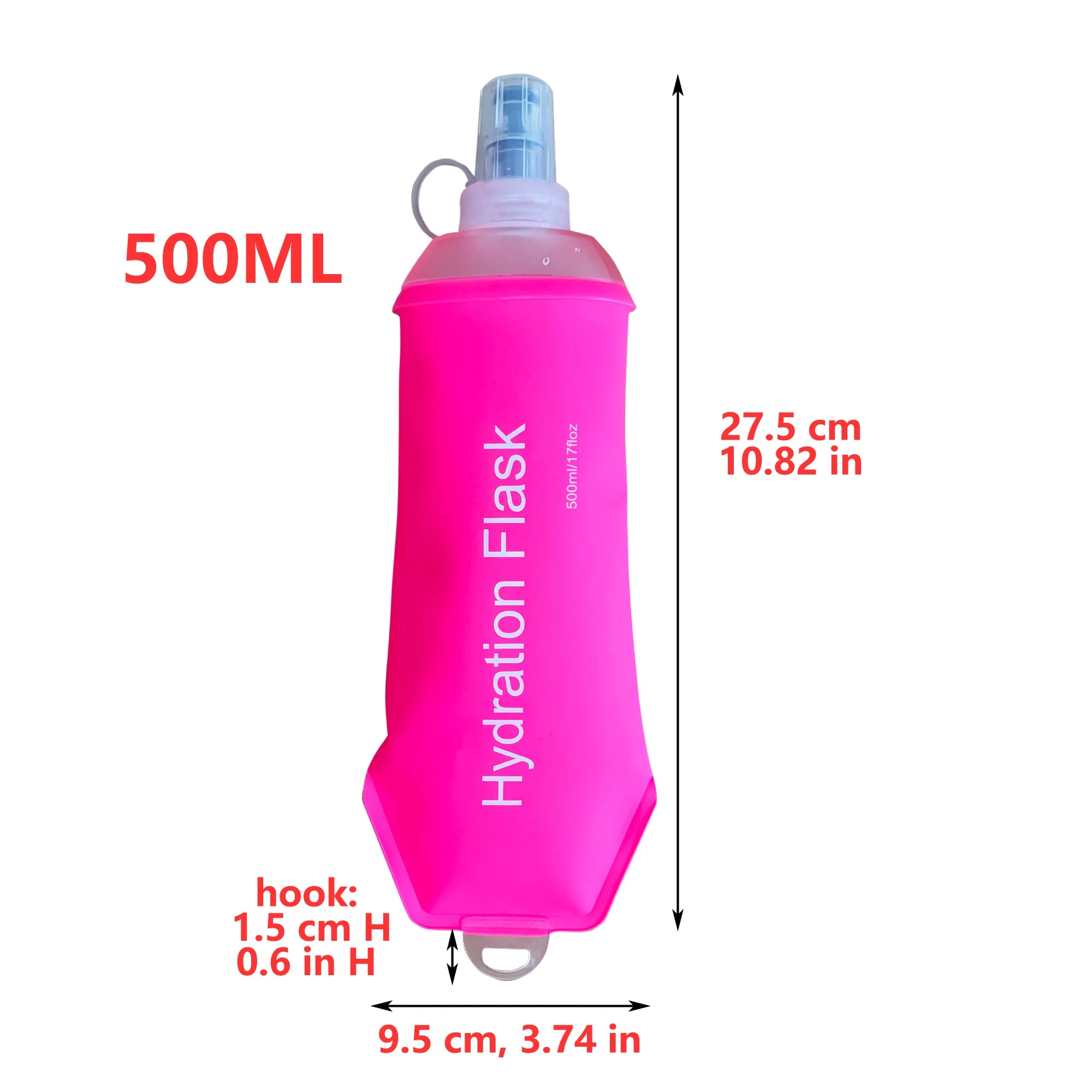 AXEN 500ML 250ML 150ML White Folding Water Bottle Collapsible Soft Flask TPU For Cycling Running Camping Travelling