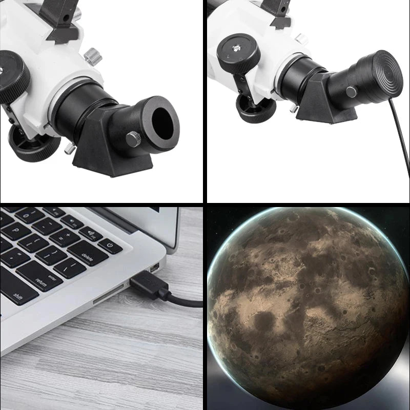 130W Pixels 1.25inch USB Digital Lens Electronic Eyepiece Camera for Telescope and Microscope Connect with Computer Phone