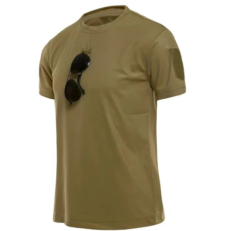 Men's Summer Quick Dry T-shirt Camping Hiking Trekking Fishing Breathable Pullover Climbing Tees Casual Cargo Trainning Shirts