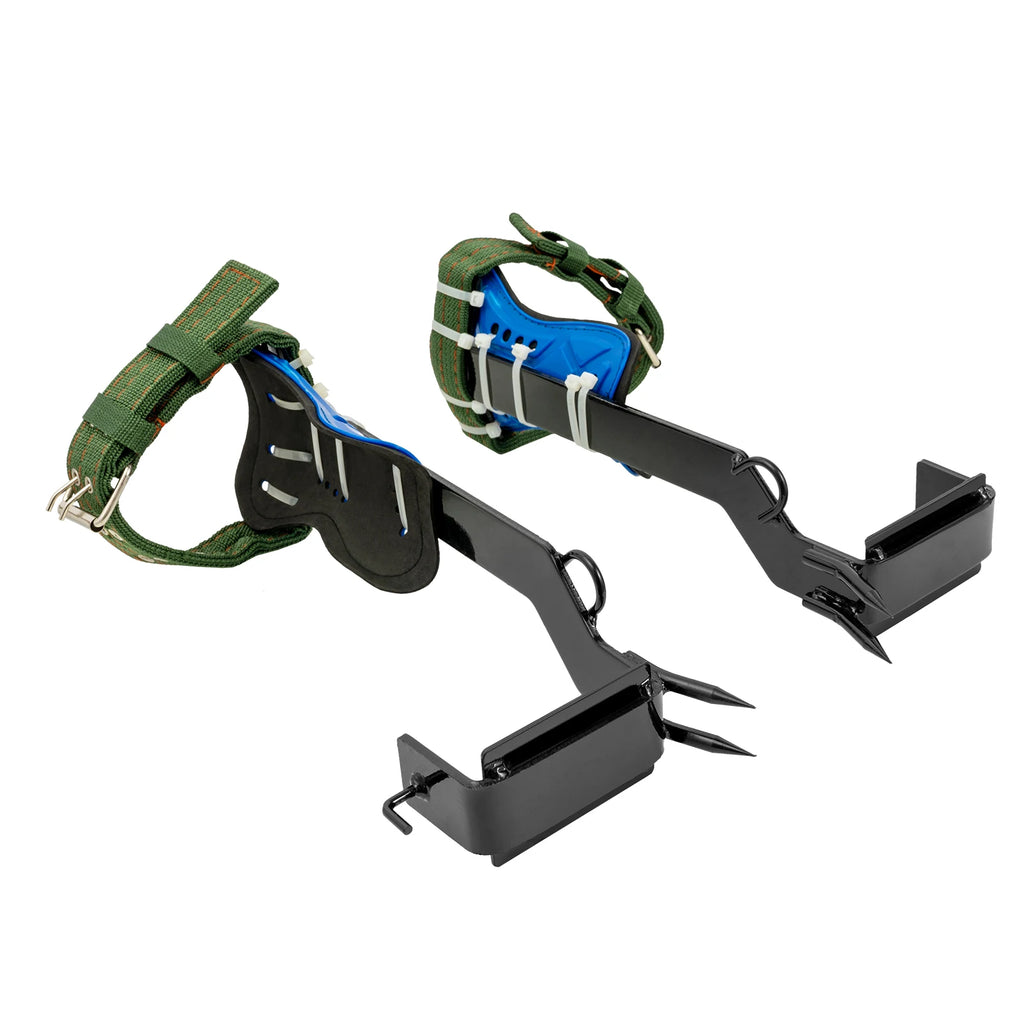 Tree Climbing Spikes Kit w/Safety Harness Gloves Double Teeth Tree Climbing Gear Climber Arborist Aider Tool