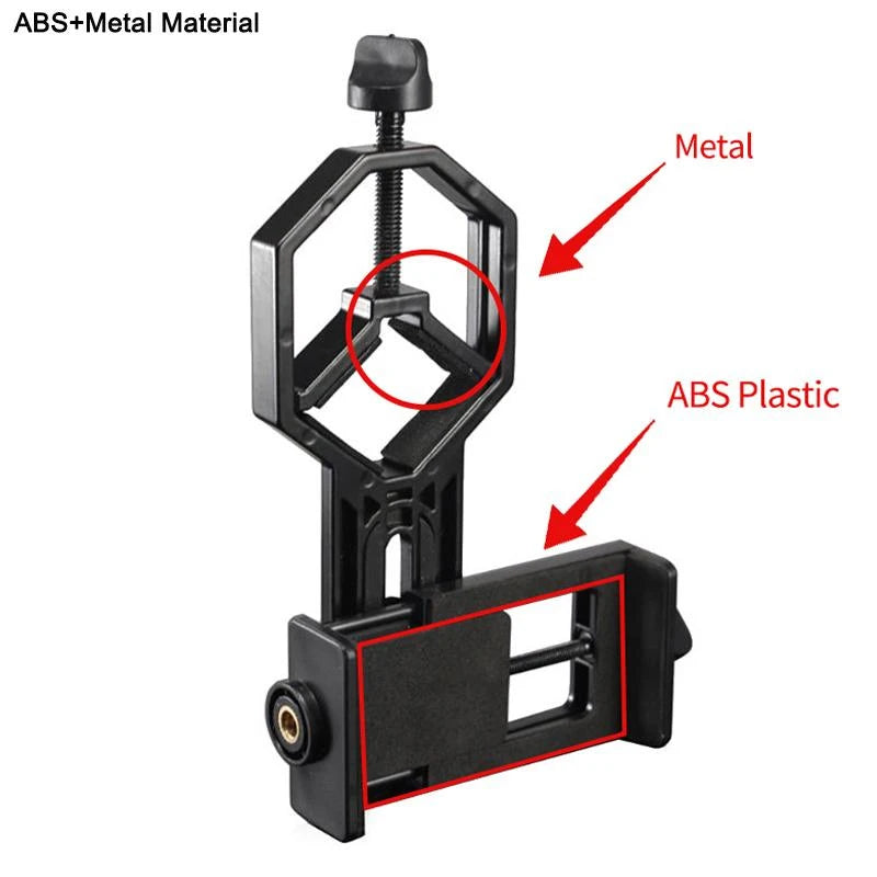 Universal Phone Adapter Mount Telescope Mount for Telescope Microscope Spotting Scope Clip in Bracket Phone Stand Holder