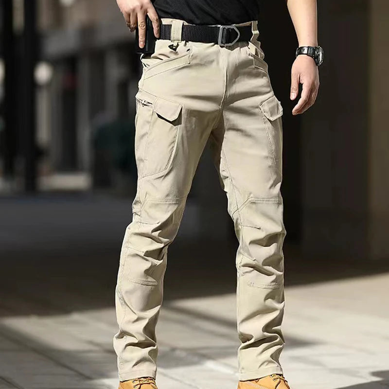 Men's Military Spring Autumn Tactical Cargo Elastic Pants Combat Trekking Hiking Camping Climbing S-5XL Cycling Outdoor Trousers
