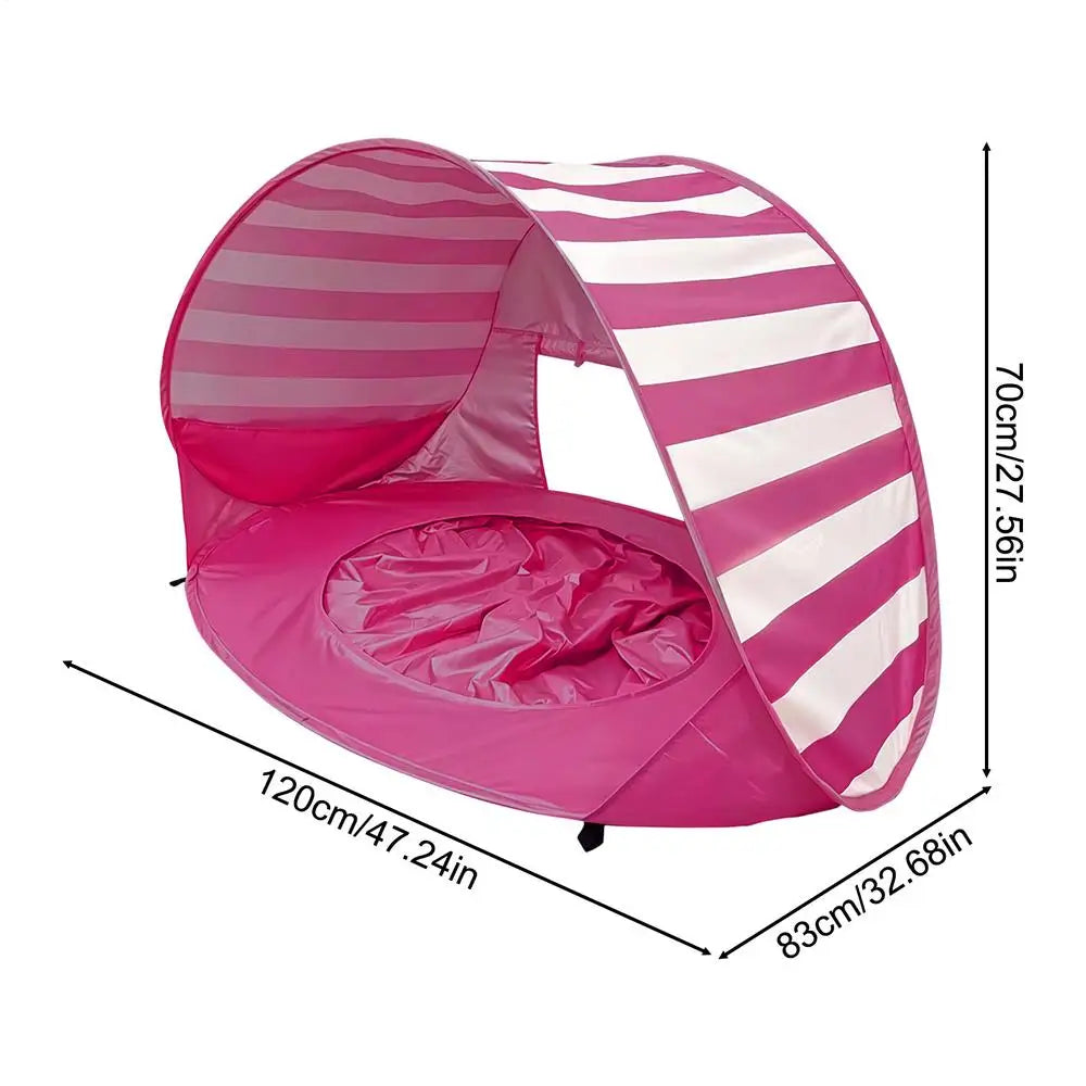 Beach Tent UPF 50+ PopUp Sun Shade Portable Kids UV Protection Outdoor Cabana Mini Pool Foldable Vacation Travel Picnic Shelter