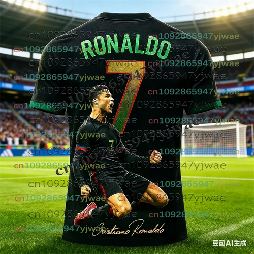 26 New Football Jersey 3D Printed NO.7 Ronaldo Boys Girls Training Women's Sports Breathable Short Sleeve Kids/Men's T-shirt Top