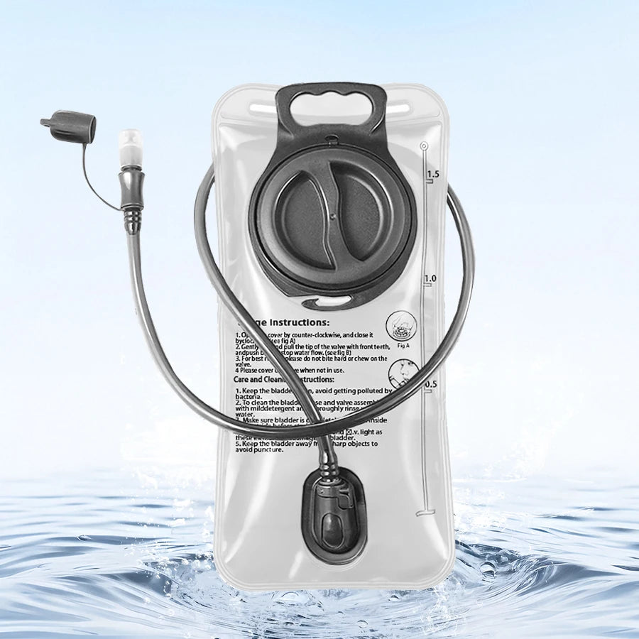 1.5L~3.0L water pipe, one click quick release outdoor water bag, foldable with multiple color options