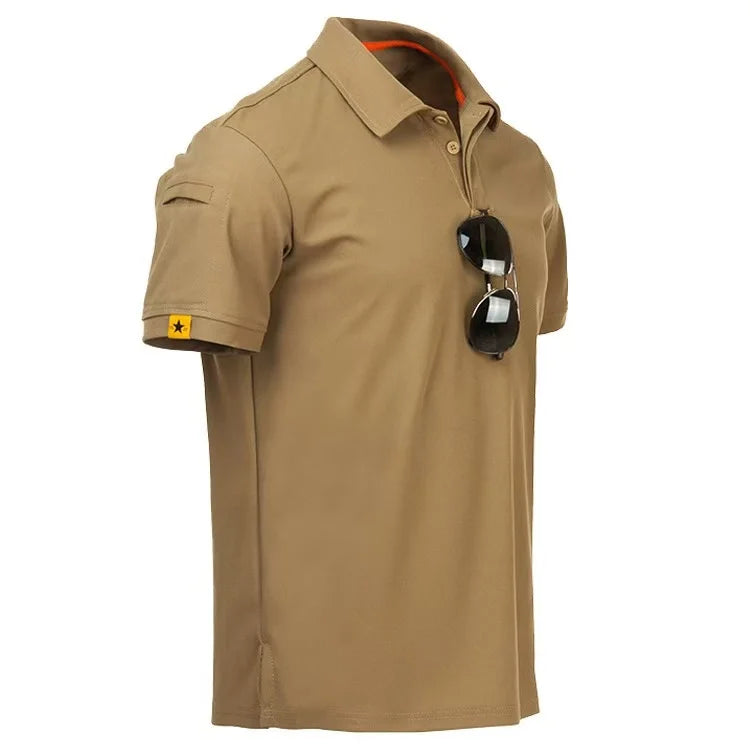 Men's Summer Quick Dry Military Army Tactical T-shirt Sport Breathable Workwear Camping Climbing Sports Hiking Casual Pullover